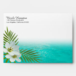 Enveloppes Aloha fleurs tropicales de plage