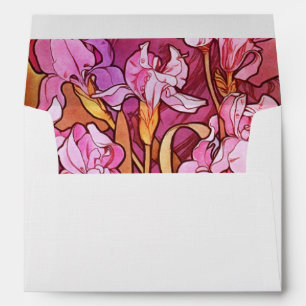 Enveloppes Alphonse Mucha Améthyst Floral Vintage