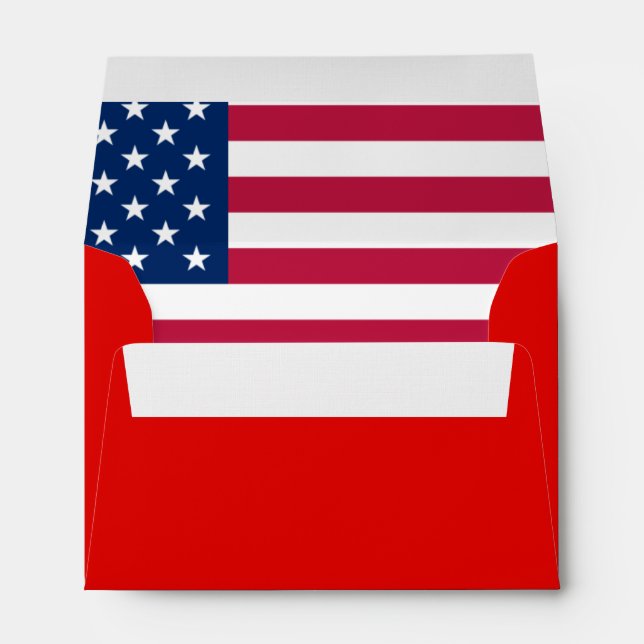 Enveloppes American Flag Linen Designer (Dos (Bas))