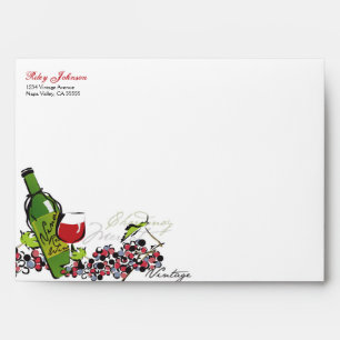 Enveloppes Amour du vin et de l'enveloppe de raisin