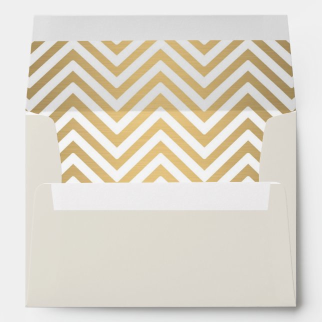 Enveloppes Ancre nautique moderne Preppy Chevron Stripe (Dos (Bas))