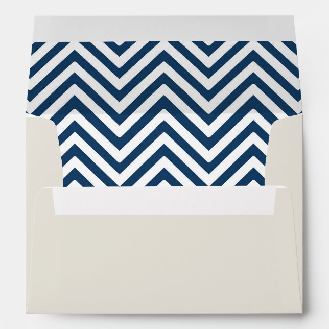 Enveloppes Ancre nautique moderne Preppy Chevron Stripe (Dos (Bas))