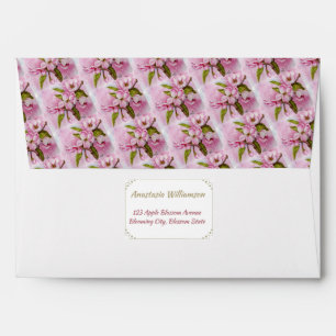 ENVELOPPES APPAREIL DE FLEURS DE BLOSSOM DE POMME EN ARRIÈRE