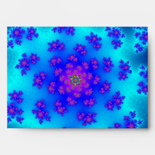 Enveloppes Aqua Floral Sprinkings