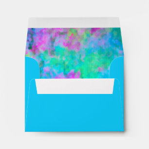 Enveloppes Aqua rose violet bleu turquoise Abstrait RSVP