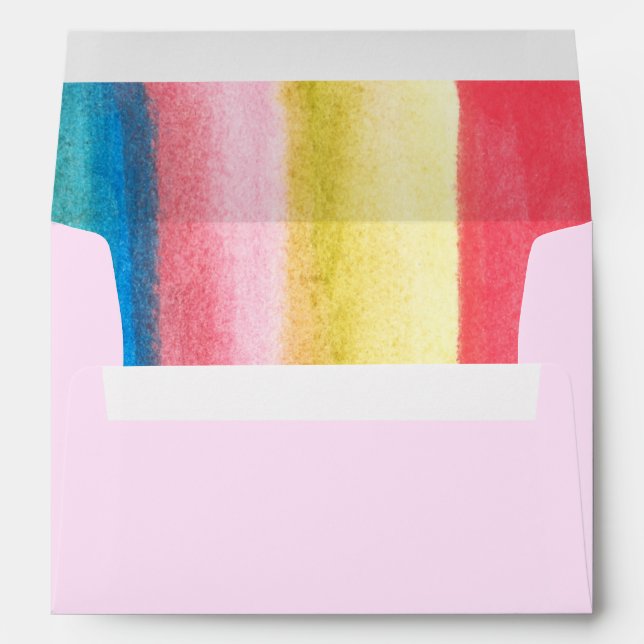 Enveloppes aquarelle abstraite peinte à la main (Dos (Bas))