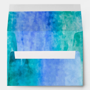 Enveloppes Aquarelle bleu