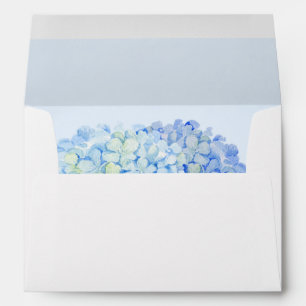 Enveloppes Aquarelle Blue Hydrangea