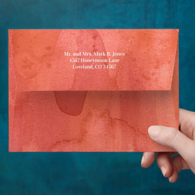 Enveloppes Aquarelle orange (Hand)