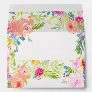 Enveloppes Aquarelle rose Pretty Peach Floral