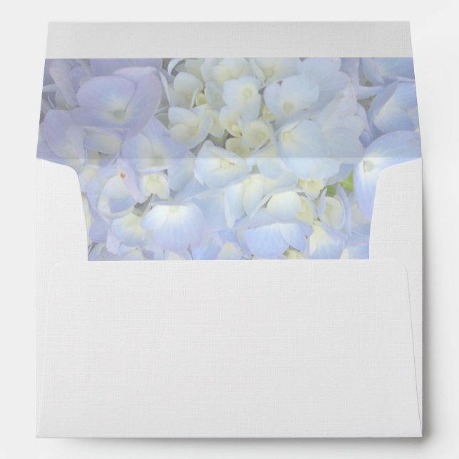 Enveloppes Arbre bleu pâle Hydrangea Floral à l'intérieur de  (Dos (Bas))