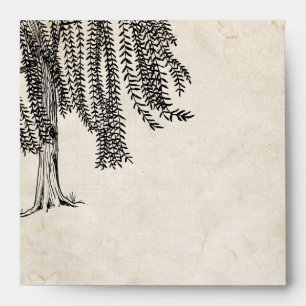 Enveloppes Arbre vintage noir à pleurs