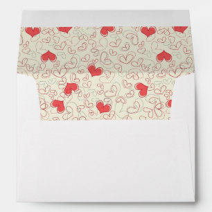 Enveloppes Arrière - plan des Coeurs mignons