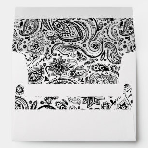 Enveloppes Arrière - plan Floral Noir Paisley