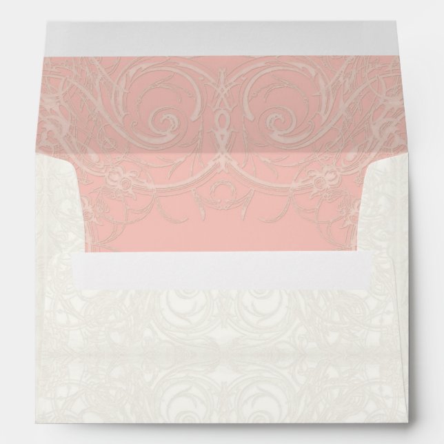 Enveloppes Art Déco Nouveau Gatsby Style Or en dentelle Look (Dos (Bas))