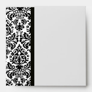 Enveloppes ART NOUVEAU DAMASK, noir et blanc