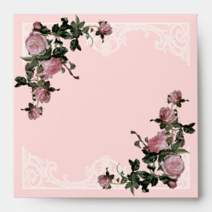 Enveloppes assorties de mariage, cru rose de