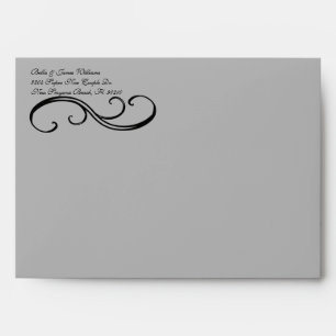 Enveloppes assorties de monogramme fait sur