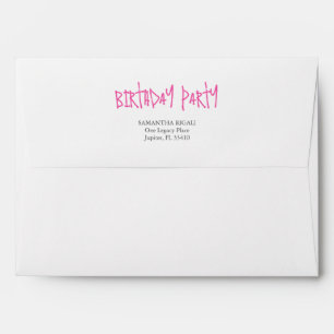 Enveloppes avec adresse de retour Fête d'anniversa