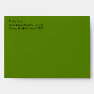 Enveloppes Avocado Green A7 5x7 avec adresse de re