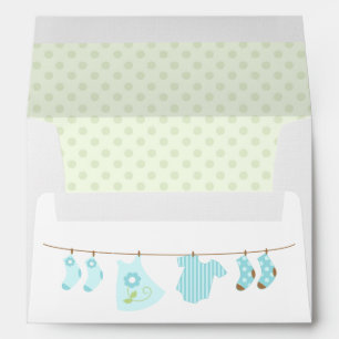 Enveloppes Baby shower de linge de bébé