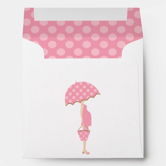 Enveloppes Baby shower de maman fille (Dos (Bas))
