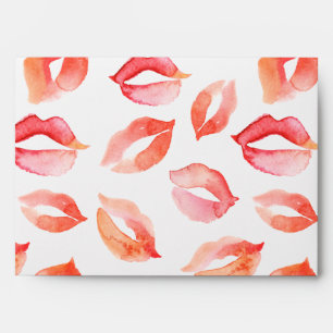 Enveloppes Baisers d'aquarelle