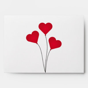 Enveloppes Ballons Coeur mignon