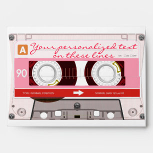Enveloppes Bande de cassette - rouge -