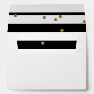 Enveloppes Bande noire et blanche et doublure de parties scin