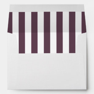 Enveloppes Bandes pourpres, Blancs, Motif rayé