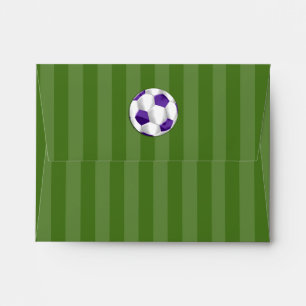 Enveloppes Bar Mitzvah Balle de football violet et blanc