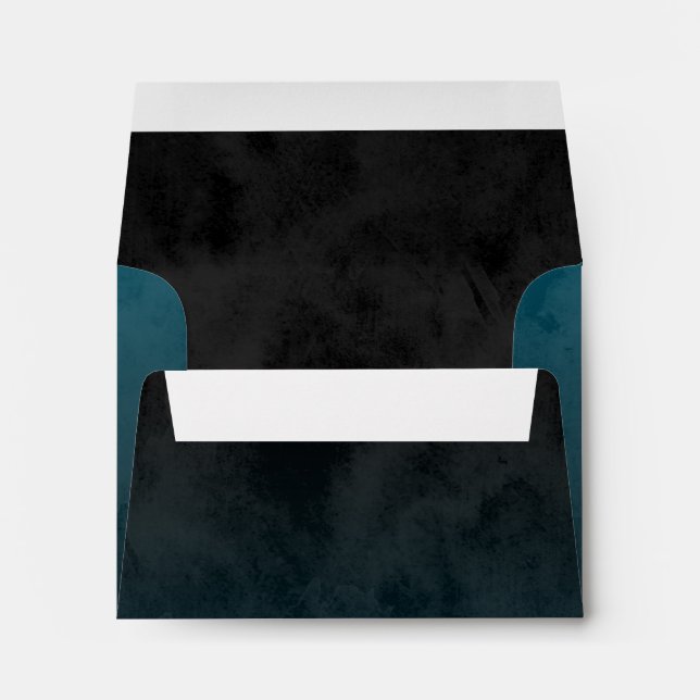Enveloppes Bar Mitzvah Etoile bleue Turquoise élégante de Dav (Dos (Bas))