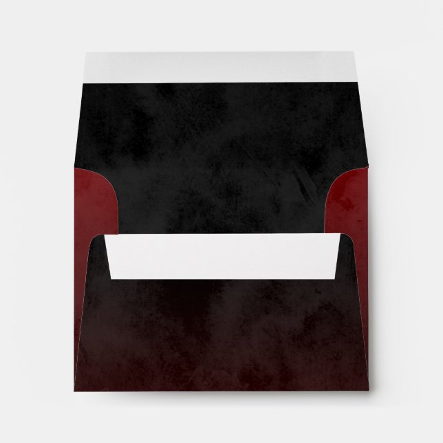 Enveloppes Bar Mitzvah Étoile rouge élégante de David Ombre (Dos (Bas))