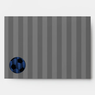Enveloppes Bar Mitzvah Navy Blue et Black Soccer Ball