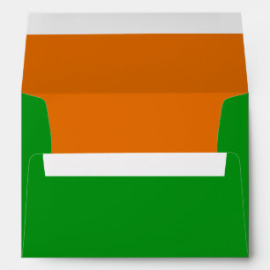 Enveloppes Bar Mitzvah orange et vert sur n'importe quelle co