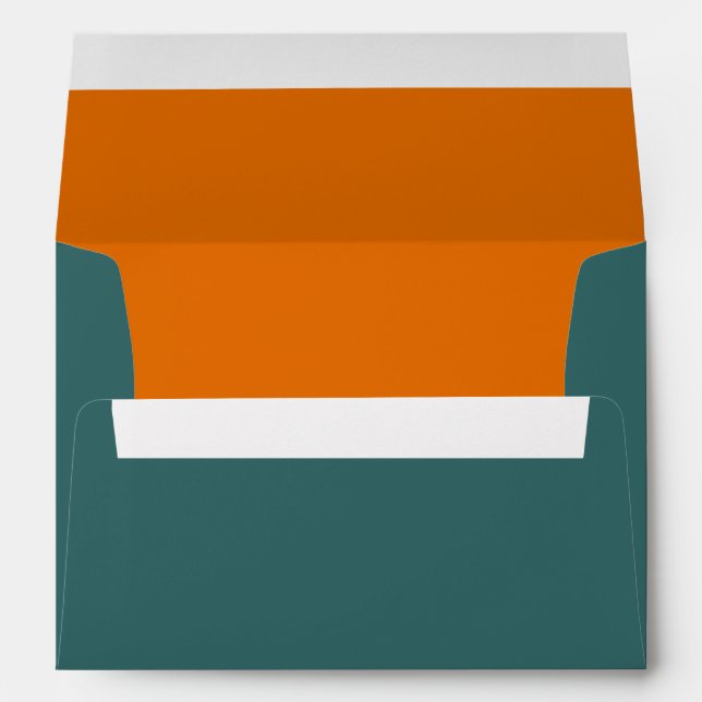 Enveloppes Bar Mitzvah orange et vert sur n'importe quelle co (Dos (Bas))