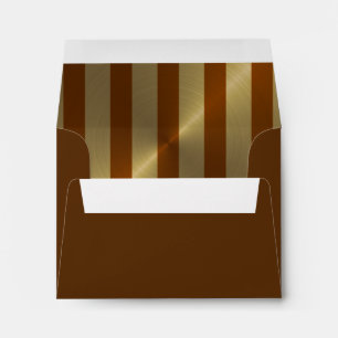 Enveloppes Bar Mitzvah Rust et Gold Stripe Star de David
