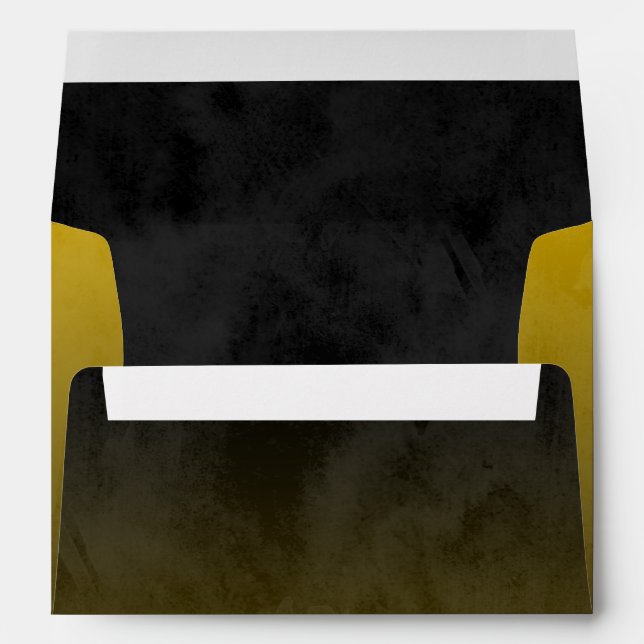 Enveloppes Bar Mitzvah Stylish Yellow Star of David Ombre (Dos (Bas))