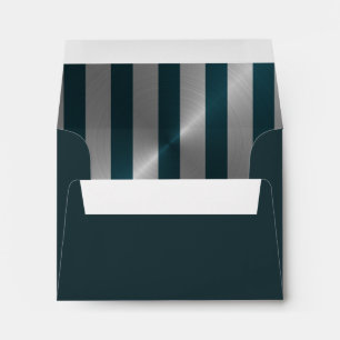 Enveloppes Bar Mitzvah Turquoise et Silver Stripe Star de Dav