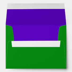 Enveloppes Bar Mitzvah violet et vert sur n'importe quelle co