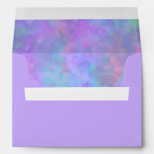 Enveloppes Bat mitzvah Abstrait violet rose bleu argenté