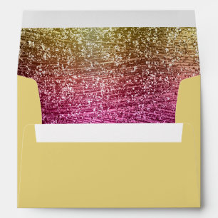 Enveloppes Bat mitzvah Magenta Pink et Gold Glittery