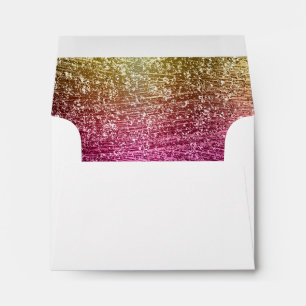 Enveloppes Bat mitzvah Magenta Pink et Gold Glittery