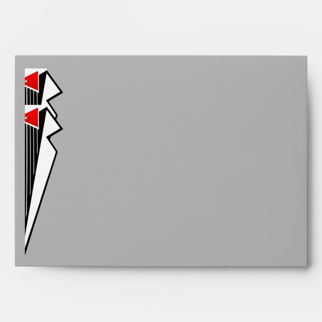 Enveloppes Bauhaus Tuxedo (Personnalisé 5x7) (Devant)
