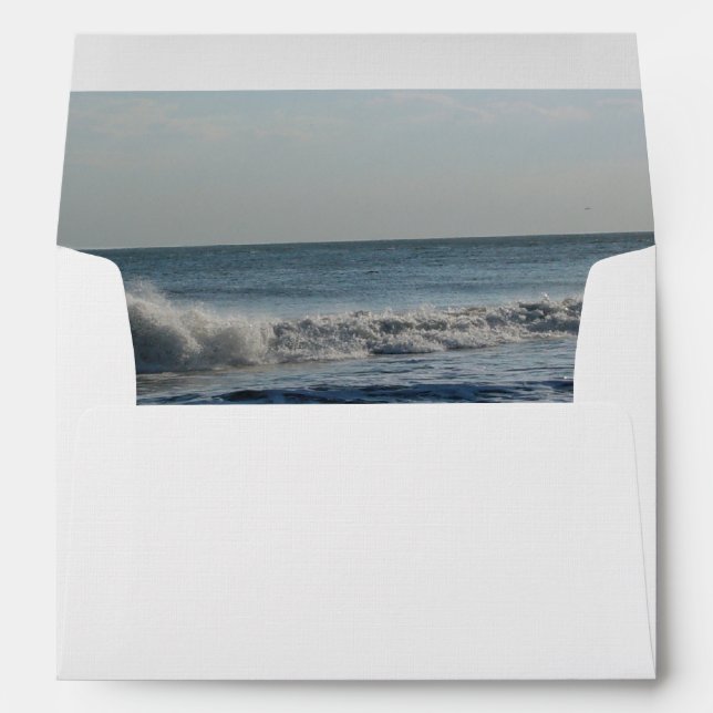 Enveloppes Beach Sand Ocean Wave Destination Mariage (Dos (Bas))