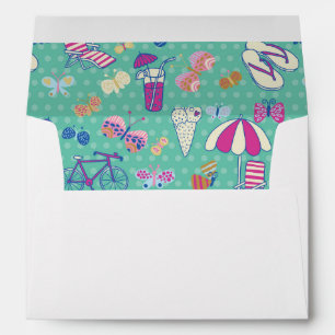 Enveloppes Beau Motif aux éléments d'été