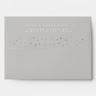 Enveloppes Bébé gris de manuscrit de bonjour moderne de