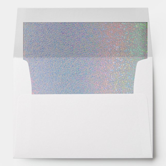 Enveloppes Belles nuances de bleu rose Iridescente (Dos (Bas))