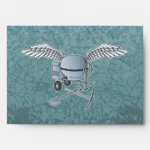 Enveloppes Bétonnière bleu-gris